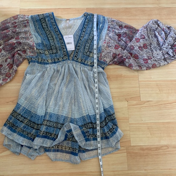 NWT Free People Small Aliyah Tunic Blue Purple - Picture 5 of 7